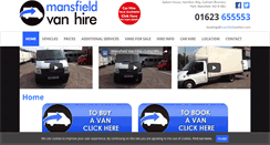 Desktop Screenshot of mansfieldvanhire.com