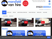 Tablet Screenshot of mansfieldvanhire.com